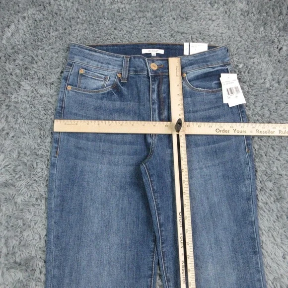 STS Blue Jeans Womens 29 Blue Mandy Baby Flare High Rise Fringe 31x31* NWT - Picture 4 of 16